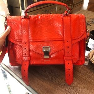 Proenza Schouler PS1 Medium Python Satchel Bag